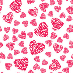 Hearts Seamless Pattern Wrapping Texture