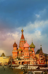 Fototapeta premium Photos bright beautiful St Basils Cathedral