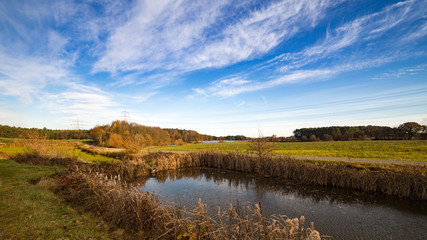 nice fishing pond in rural countryside