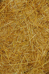 Close up of straw background texture