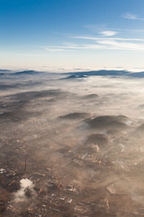 aerial view of the winter  time in Poland
