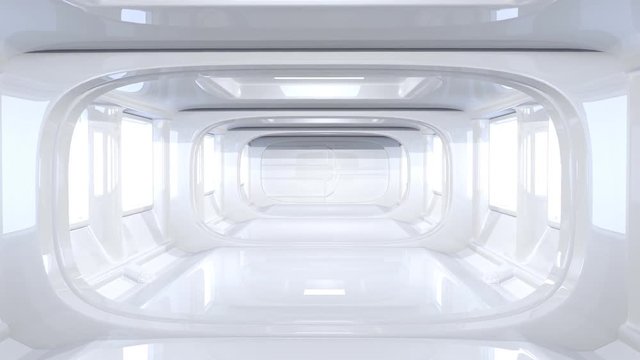 corridor in scientific laboratory