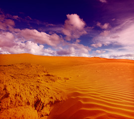 Naklejka premium sand desert landscape