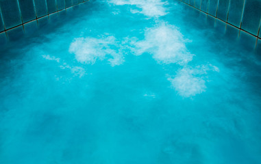Bubbles of water in the pool