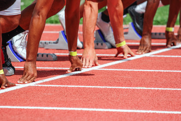 Hands on the starting line