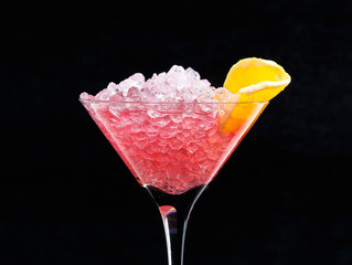 Cocktail on black background