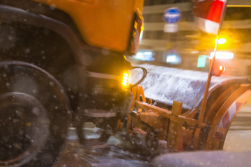 snow plough truck blur