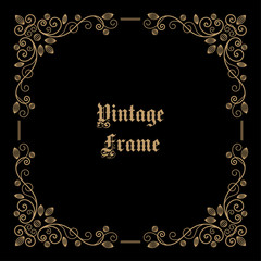 Vintage floral frame