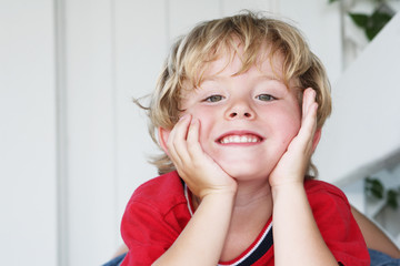 Cute little boy smiling