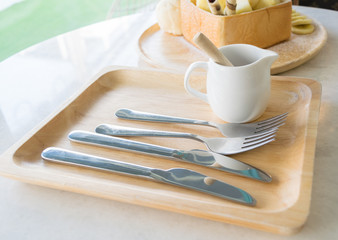 Honey Santos Bread and honey ice cream