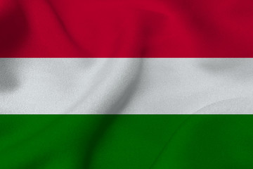 Obraz premium Hungary national flag 3D illustration symbol.