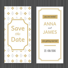 Modern Wedding invitation with a abstract design.