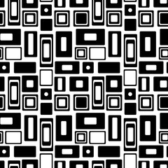 Seamless vector geometrical pattern. Endless background with circles. Graphic illustration. Print for cover, fabric, wrapping, background.