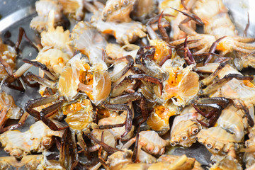 raw crabs without shell for cooking