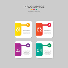 Infographics business report template layout design element