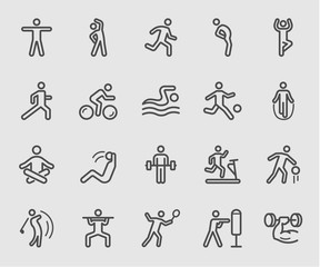 Exercise line icon