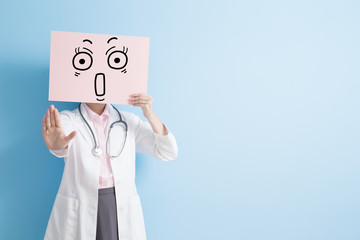 woman doctor take surprise billboard