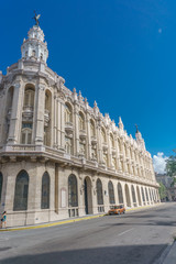 Fototapeta na wymiar La Havana, Cuba – December 25, 2016: Gran Teatro (Great Theater) of La Havana, Cuba