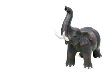 Elephant statue isolated on white background
