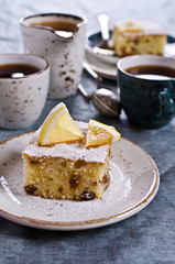 Portion of cake