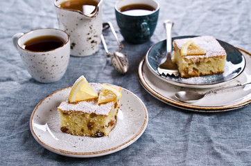 Portion of cake