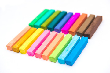 colorful crayons for painting on paper