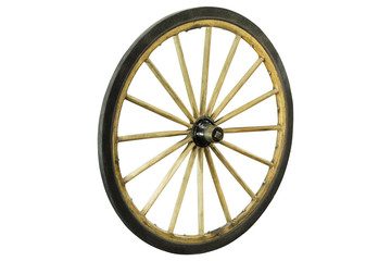 Vintage wheels Isolated on white background