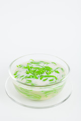Thai dessert, rice noodles made of rice eaten with coconut milk