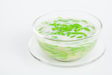 Thai dessert, rice noodles made of rice eaten with coconut milk