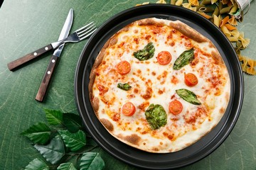  Margherita Pizza on table