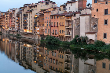 Buildings along the Arno River