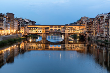 Ponte Vecchio bridge at night