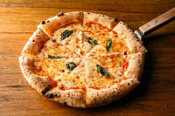  Margherita Pizza on table