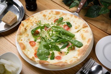  Margherita Pizza on table