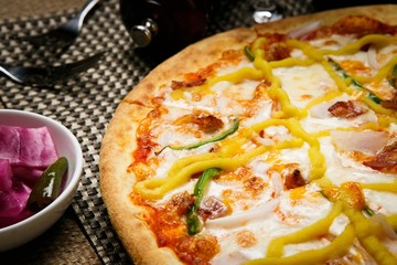 sweet potato pizza on table