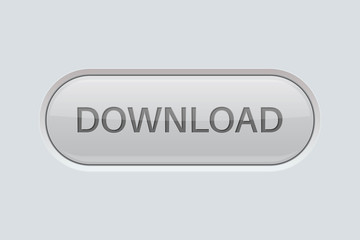Download button. Gray oval web icon