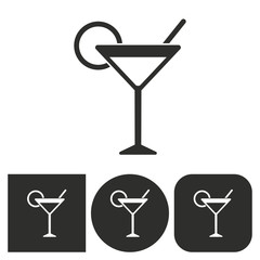 Cocktail - vector icon.