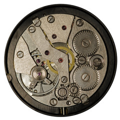 clockwork old mechanical pocket watch, high resolution and detail
