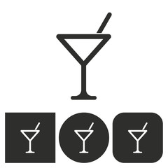 Cocktail - vector icon.