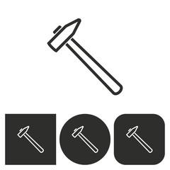 Hammer - vector icon.