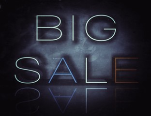 Big sale 3d text on abstract background