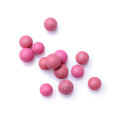 Pink and beige blush balls