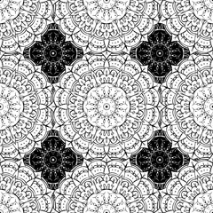 Seamless pattern - abstract black and white background