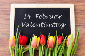 Valentinstag Tafel zum beschriften