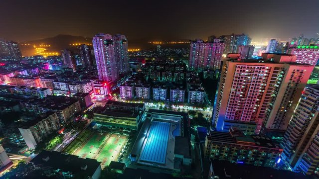 Shenzhen residential area Night timelapse