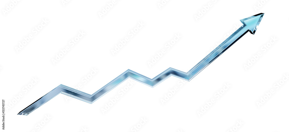 Poster blue digital arrow 3d rendering