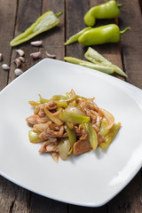 Stir Fried Green Chili with pork