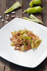 Stir Fried Green Chili with pork