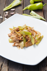 Stir Fried Green Chili with pork
