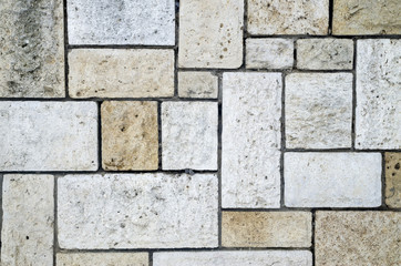 Old stone wall closeup
